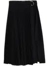 3.1 Phillip Lim Belted Pleated Midi Skirt In Black