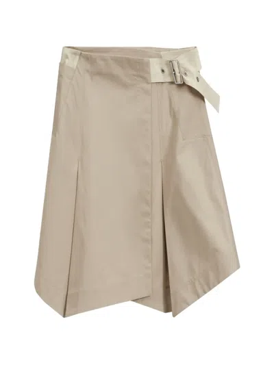 3.1 Phillip Lim Belted Pleated Midi Skirt In Brown