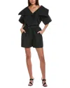 3.1 Phillip Lim Wide-collar Playsuit In Black