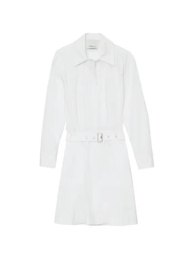 3.1 Phillip Lim Belted Shirt Mini Dress In White