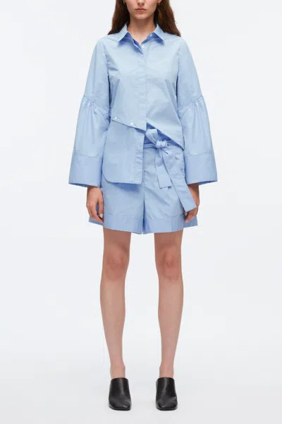 3.1 Phillip Lim Belted Shorts With Cuffs In Oxford Blue