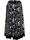 3.1 Phillip Lim Belted Skirt In Mi481 Midnight Multi