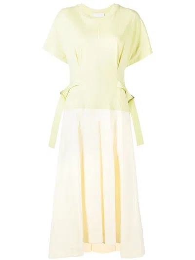 3.1 Phillip Lim Cotton-jersey And Pleated Cotton-blend Poplin Midi Dress