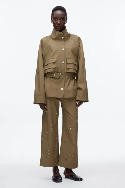 3.1 Phillip Lim Belted Utility Jacket In Brown