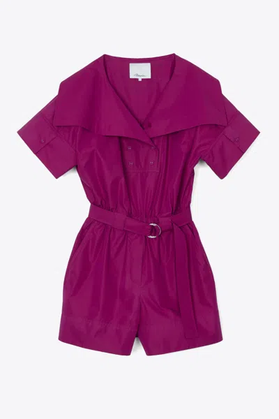 3.1 Phillip Lim Belted Utility Romper In Purple