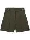 3.1 Phillip Lim Belted-waist Cotton Shorts In Green