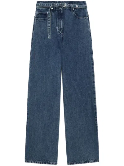3.1 Phillip Lim Belted Wide-leg Jeans In Blue