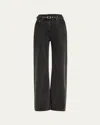 3.1 Phillip Lim Belted Wide-leg Jeans In Black