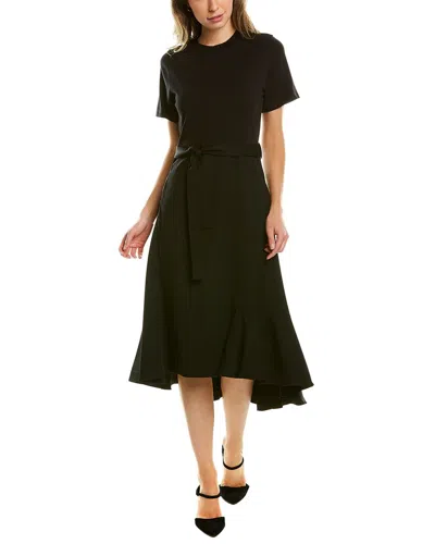 3.1 Phillip Lim Belted Wool Midi Dress In Black