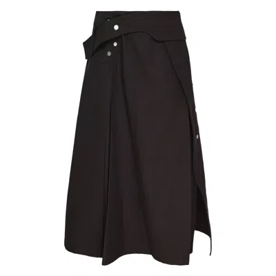 3.1 Phillip Lim Belted Wrap Utility Skirt In Black