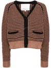 3.1 Phillip Lim Zweifarbiger Strickcardigan In Cl021 Clay-blk