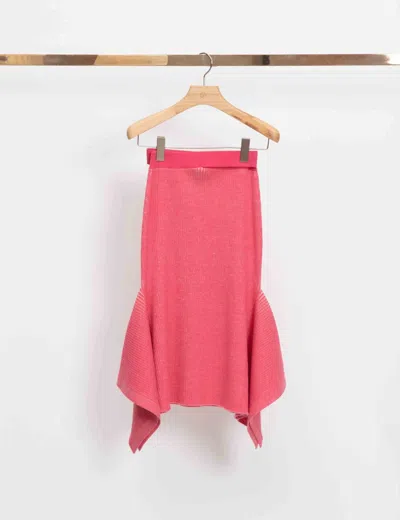 3.1 Phillip Lim Bi Color Rib Godet Pencil Skirt In Pink