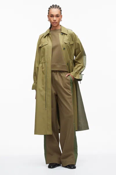 3.1 Phillip Lim Bicolor Blouson Trench In Green