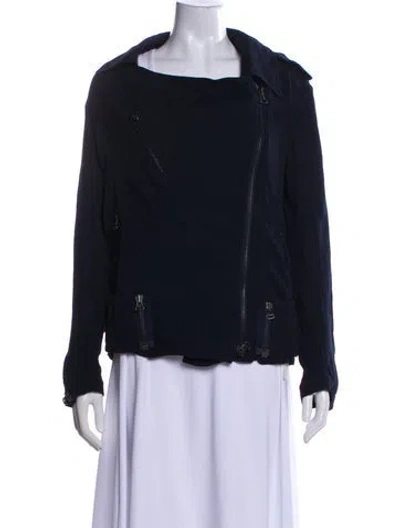 Pre-owned 3.1 Phillip Lim Biker Jacket In Blue