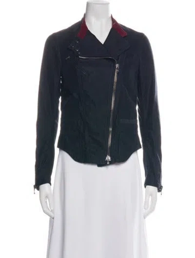 Pre-owned 3.1 Phillip Lim Biker Jacket In Blue