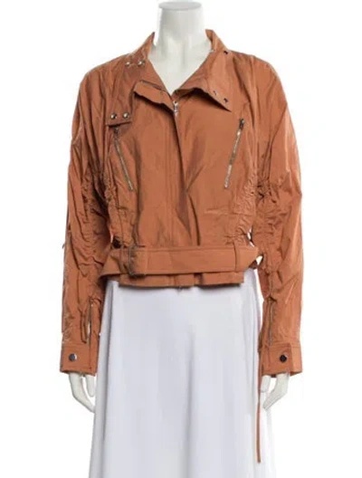 Pre-owned 3.1 Phillip Lim Biker Jacket In Brown