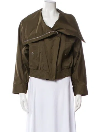 Pre-owned 3.1 Phillip Lim Biker Jacket In Green
