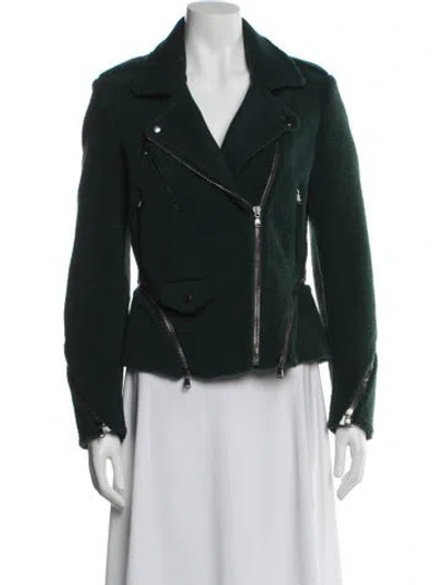 Pre-owned 3.1 Phillip Lim Biker Jacket In Green