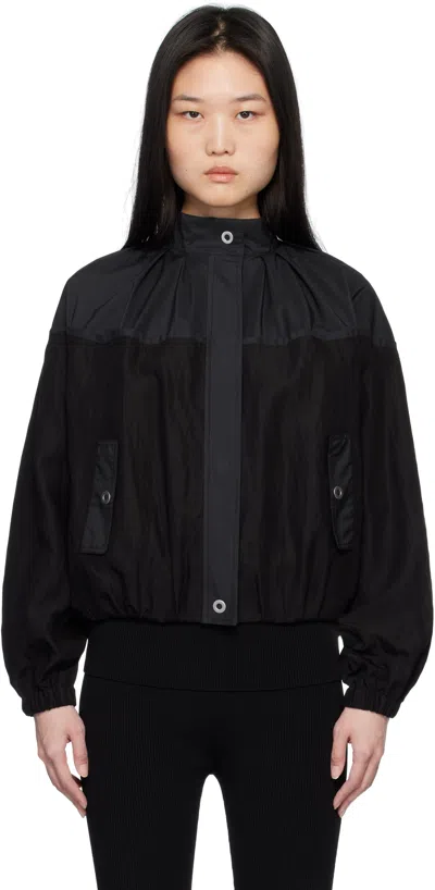 3.1 Phillip Lim Black & Navy Combo Track Jacket In Black-midnight