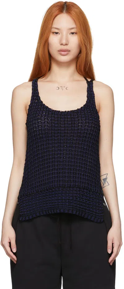3.1 Phillip Lim Black Cotton Tank Top In Bl028-black-navy