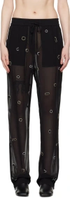 3.1 Phillip Lim Black Halo Embroidered Trousers In Ba001 Black
