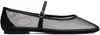 3.1 Phillip Lim Black Id Mesh Mary Jane Ballerina Flats In Ba001 Black