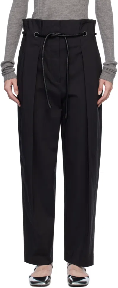 3.1 Phillip Lim Black Origami Pleated Trousers