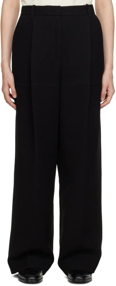 3.1 Phillip Lim Black Pleated Trousers In Black Ba001