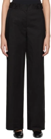 3.1 Phillip Lim Black Wide Leg Pleated Trousers In Ba001 Black