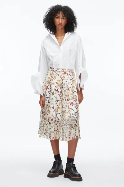 3.1 Phillip Lim Bliss Floral Pleated Skirt In Multi