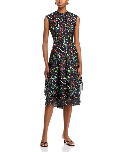 3.1 PHILLIP LIM BLISS SILK FLORAL CHIFFON HEM DRESS