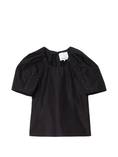 3.1 Phillip Lim Bloom Scoop-neck Top In Black