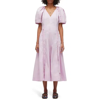 3.1 Phillip Lim Bloom Sleeve Fit & Flare Dress In Purple