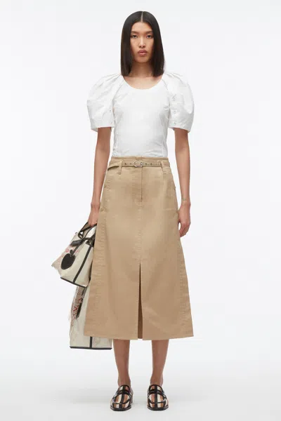 3.1 Phillip Lim Bloom Sleeve Scoop Neck Top In White