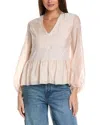 Shop 3.1 Phillip Lim Blouson Sleeve Silk Top In Beige