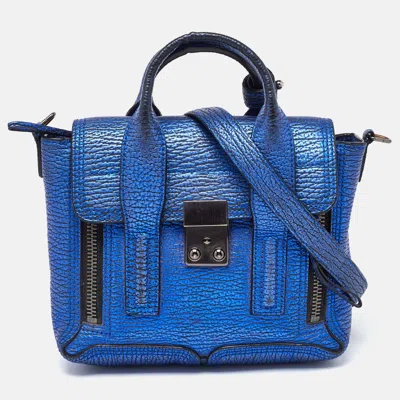 Pre-owned 3.1 Phillip Lim Blue Leather Mini Pashli Satchel