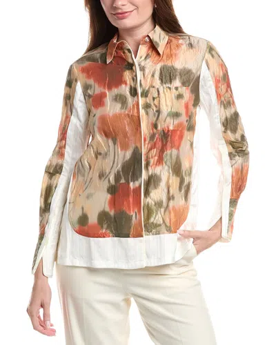 3.1 Phillip Lim Blurred Marigold Pajama Shirt In White
