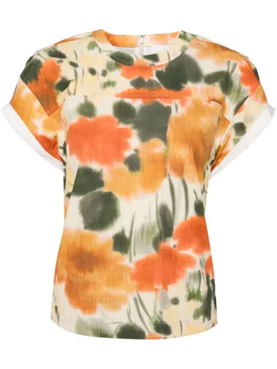 3.1 Phillip Lim Blurred Marigold Top In Ma704 Marigold Multi