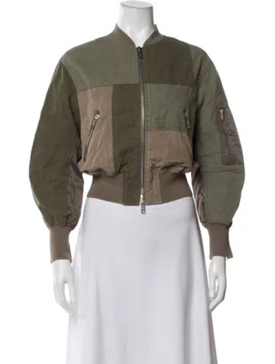 Pre-owned 3.1 Phillip Lim Bomber Jacket In Green