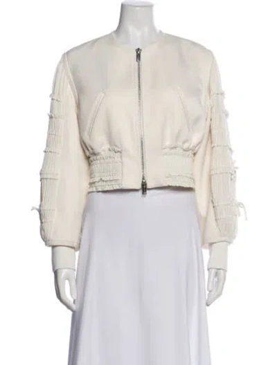 Pre-owned 3.1 Phillip Lim Bomber Jacket In White