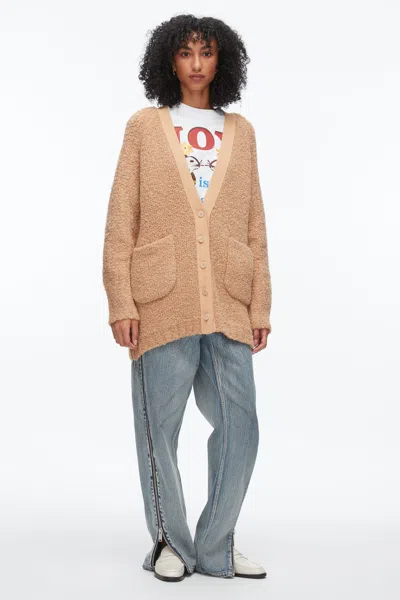 3.1 Phillip Lim Boucle Cardigan Coat In Fawn