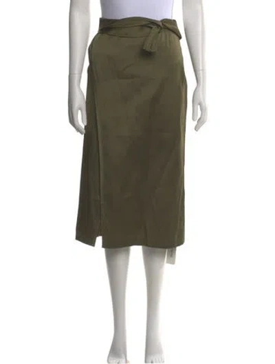 Pre-owned 3.1 Phillip Lim Bow Accents Midi Length Skirt In Green