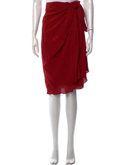 Pre-owned 3.1 Phillip Lim Bow Accents Midi Length Skirt In Red