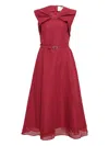 3.1 Phillip Lim Bow Belted Midi Dress In Red