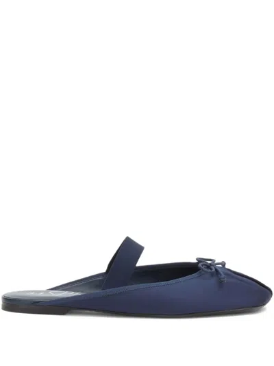 3.1 Phillip Lim Bow-detail Pleated Mules In Blue
