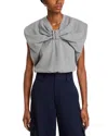 3.1 Phillip Lim Draped Bow Top Grey Melange In Gray