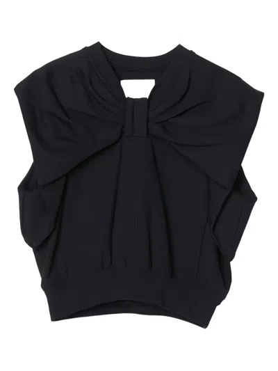3.1 Phillip Lim Bow-embellished Sleeveless Tank Top In Black