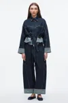 3.1 Phillip Lim Boxy Denim Jacket With Ties In Blue