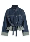 3.1 Phillip Lim Boxy Denim Jacket With Ties