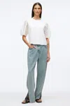 3.1 Phillip Lim Broderie Anglaise Combo Tee In White-white